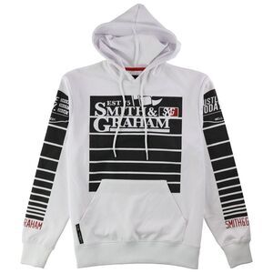 Smith & Graham Mens Est 75 Hoodie Sweatshirt, White, NWT